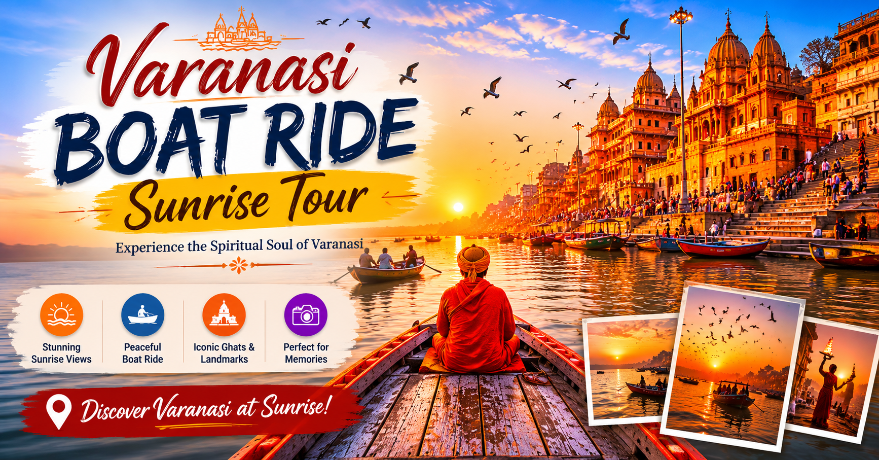 Varanasi Boat Ride Sunrise Tour Along the Ganges - Image 1